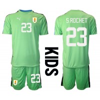 Uruguay Sergio Rochet #23 Keeper Fotballklær Hjemmedraktsett Barn VM 2022 Kortermet (+ korte bukser)